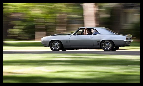 Classic SS Camaro in Land Park on a Sunday afternoon