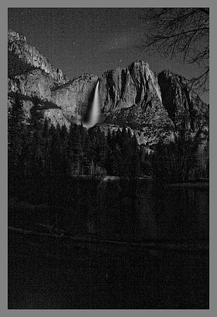 Yosemite Falls By A full Moon