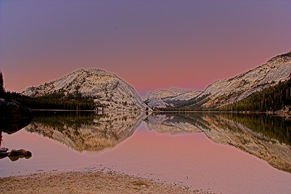 Teneya Lake at Dusk               Yosemite, Ca